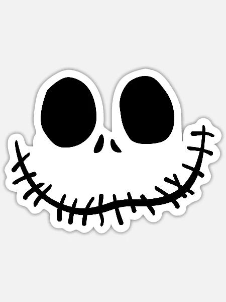 Kürbis Gesicht Baby Kinder Halloween Kostüm - Sticker Größe S (10 x 10 cm) - Mattweiß