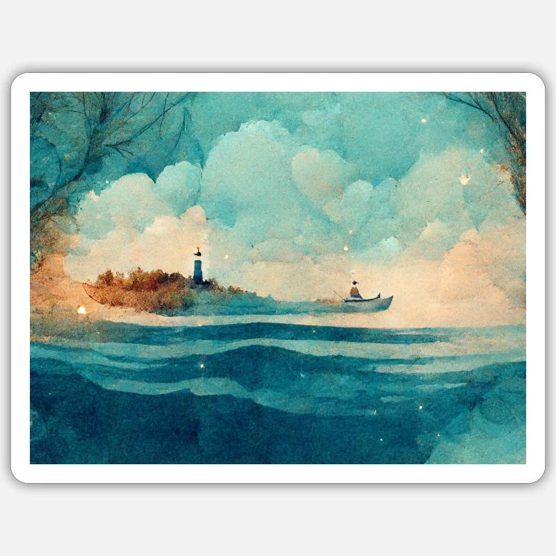 Das Liebesboot #2 Sticker Größe S (10 x 10 cm)