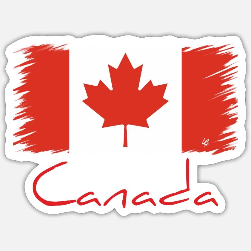 Canada - Sticker taille S (10 x 10 cm) - blanc mat
