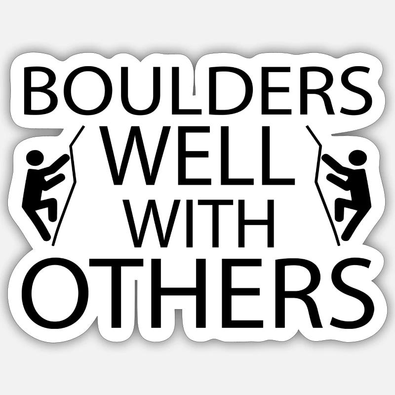 Bouldering - Sticker size S (10 x 10 cm) - white matte