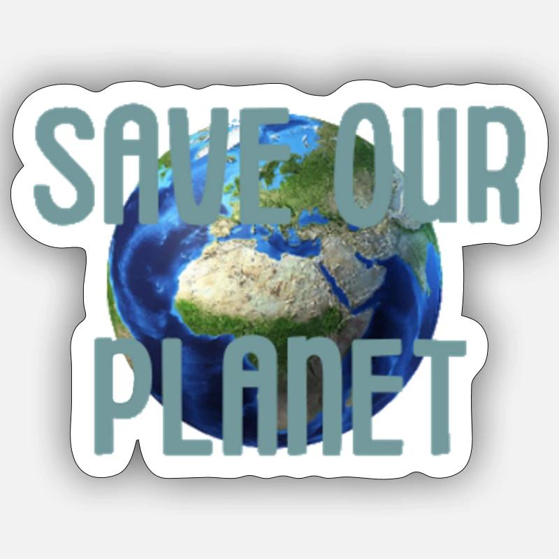 saveplanet - Sticker Größe S (10 x 10 cm) - Mattweiß