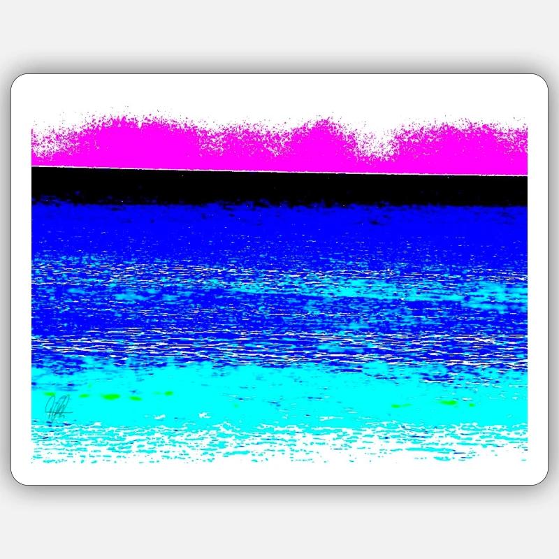 Beach - Sticker size S (10 x 10 cm) - white matte