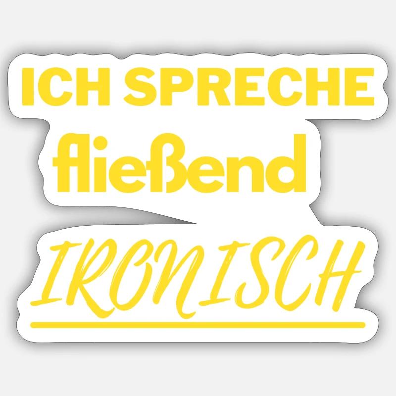 Fließend ironisch Sticker Größe S (10 x 10 cm)