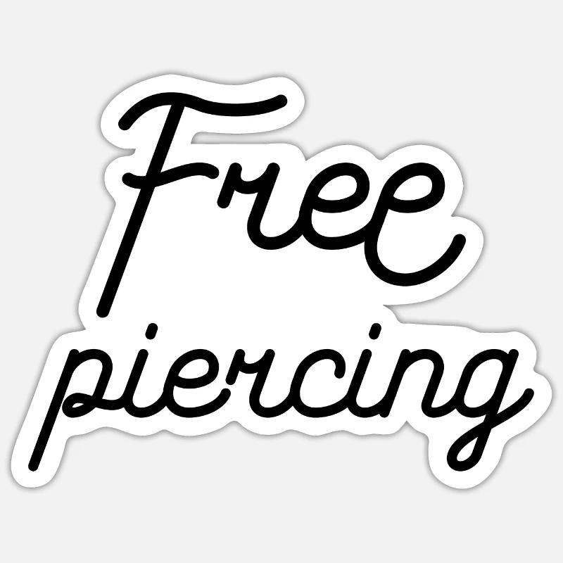 Free piercing Sticker size S (10 x 10 cm)