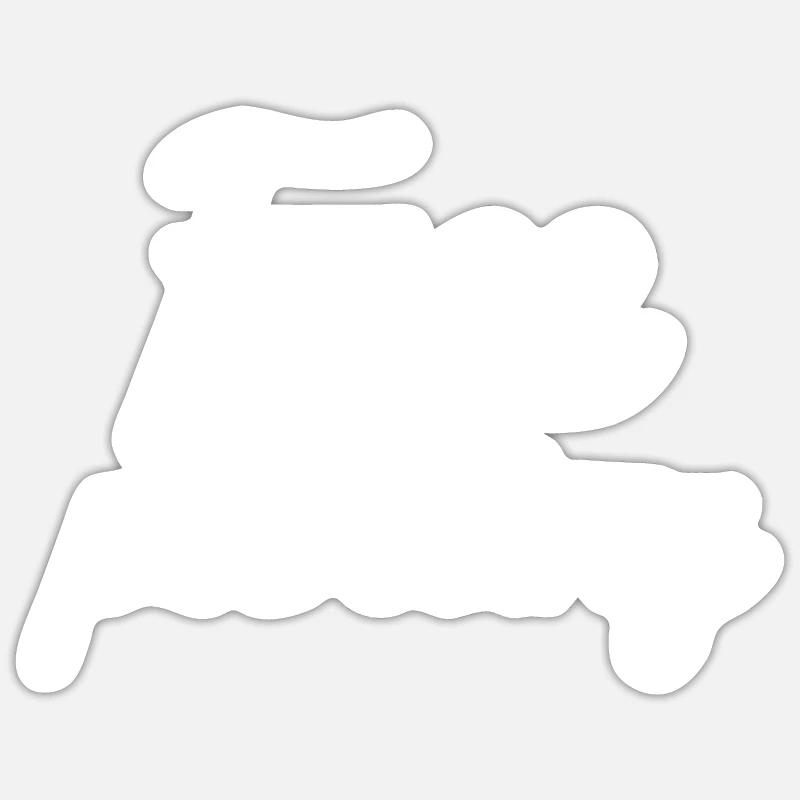 Piercing gratuit - Sticker taille S (10 x 10 cm) - blanc mat