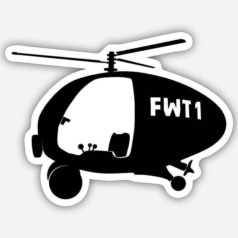 .fwt1 - Sticker Größe S (10 x 10 cm) - Mattweiß