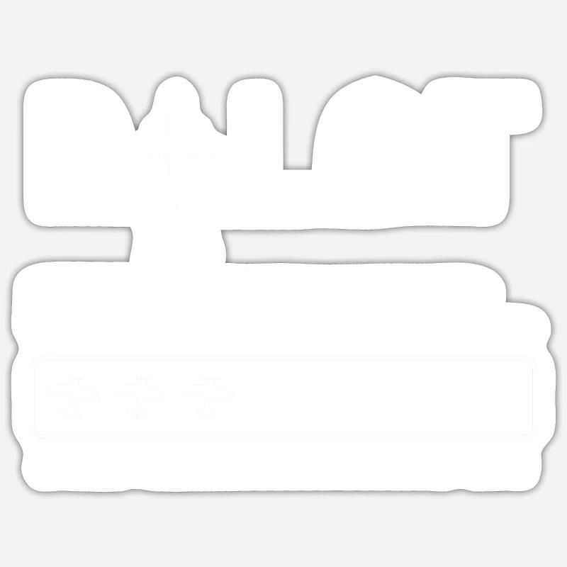 Pilot Pilot Flugzeug Geschenk - Sticker Größe S (10 x 10 cm) - Mattweiß