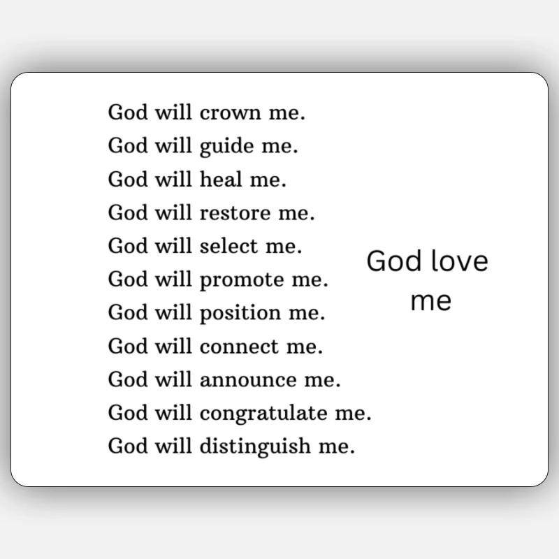God - Sticker Größe S (10 x 10 cm) - Mattweiß