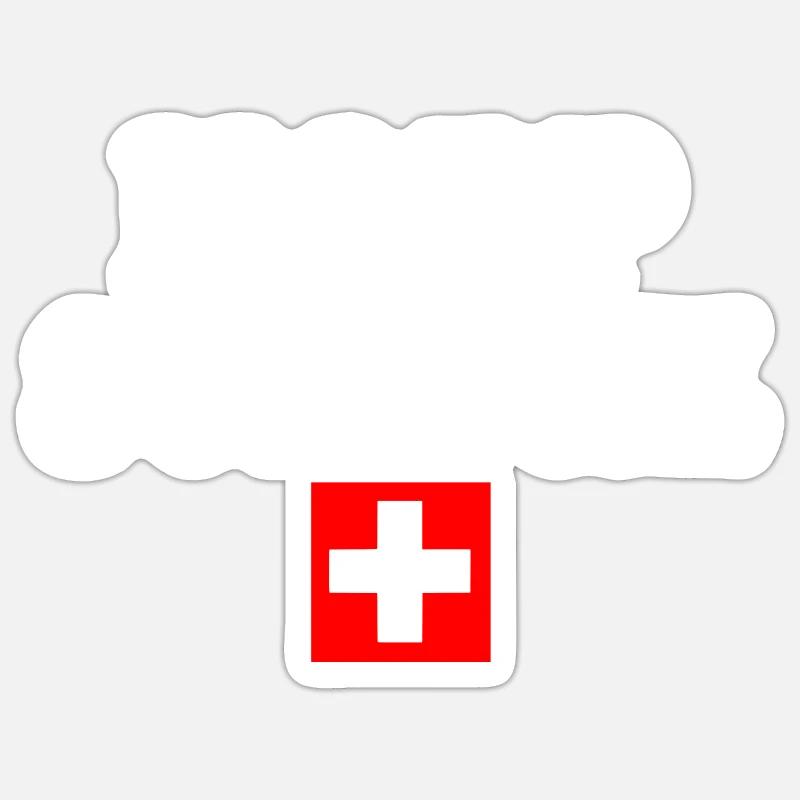 Hopp schwiiz - Sticker Größe S (10 x 10 cm) - Mattweiß