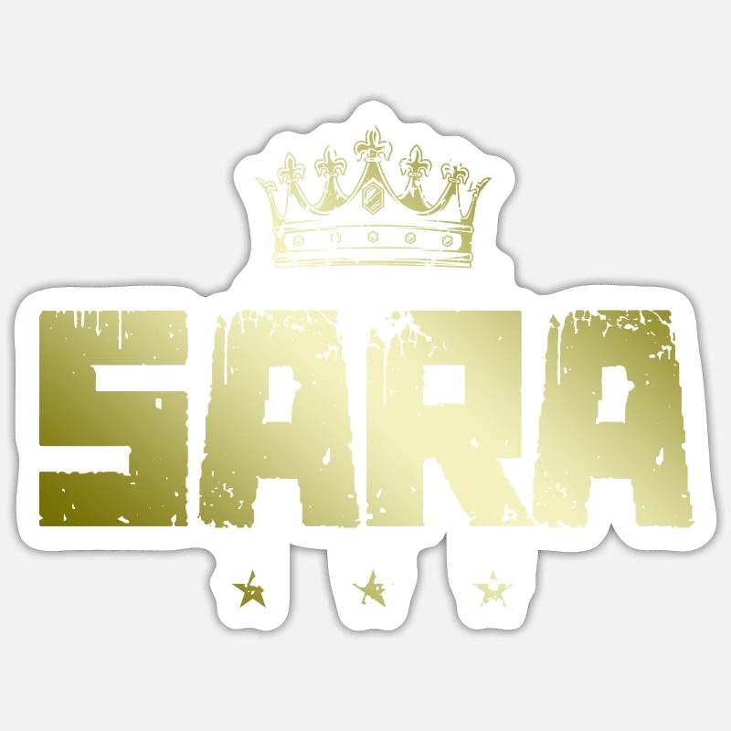 Sara - Sticker Größe S (10 x 10 cm) - Mattweiß