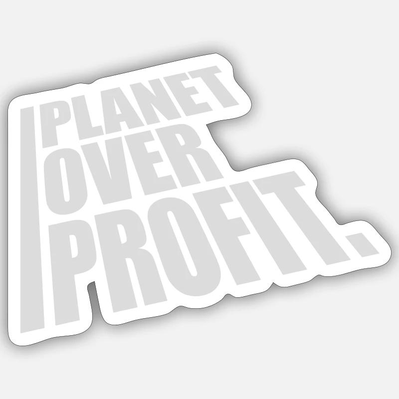 Planète sur le devis de profit Sticker taille S (10 x 10 cm)