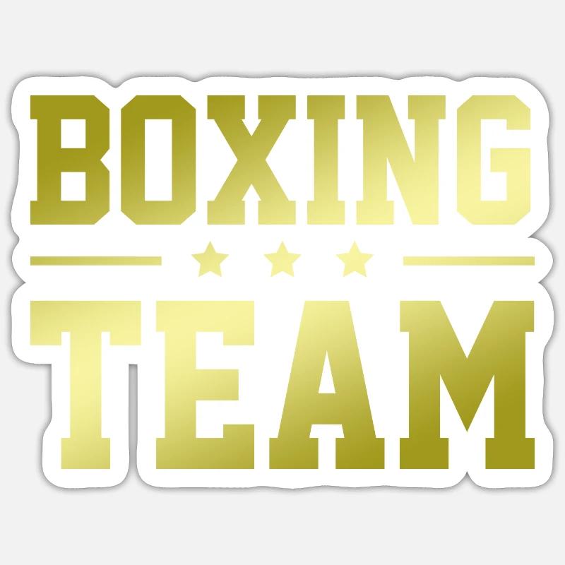Boxing Team - Sticker Größe S (10 x 10 cm) - Mattweiß
