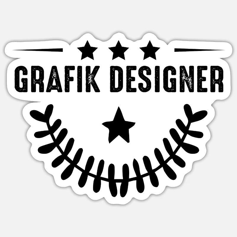 Graphic Designer Profession - Sticker size S (10 x 10 cm) - white matte