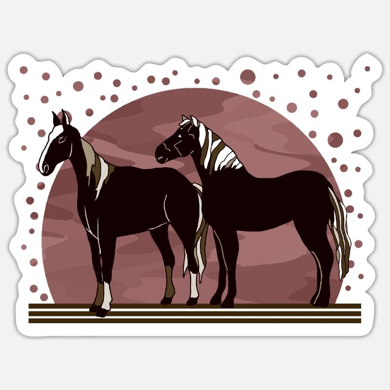 Pferde Sticker Größe S (10 x 10 cm)