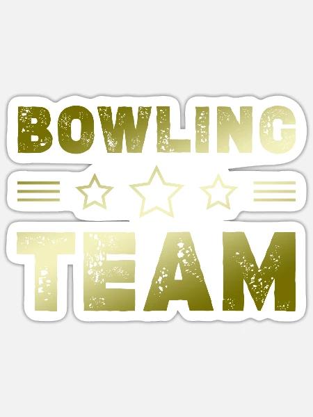 Bowling Team - Sticker Größe S (10 x 10 cm) - Mattweiß