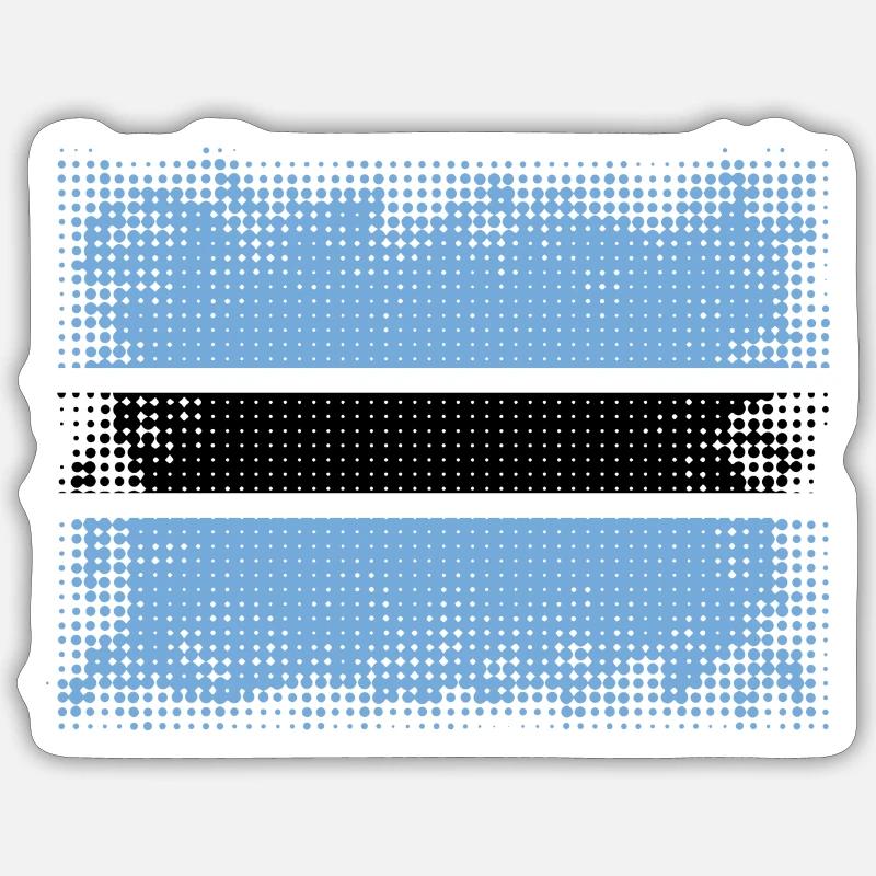 Botswana - Sticker size S (10 x 10 cm) - white matte