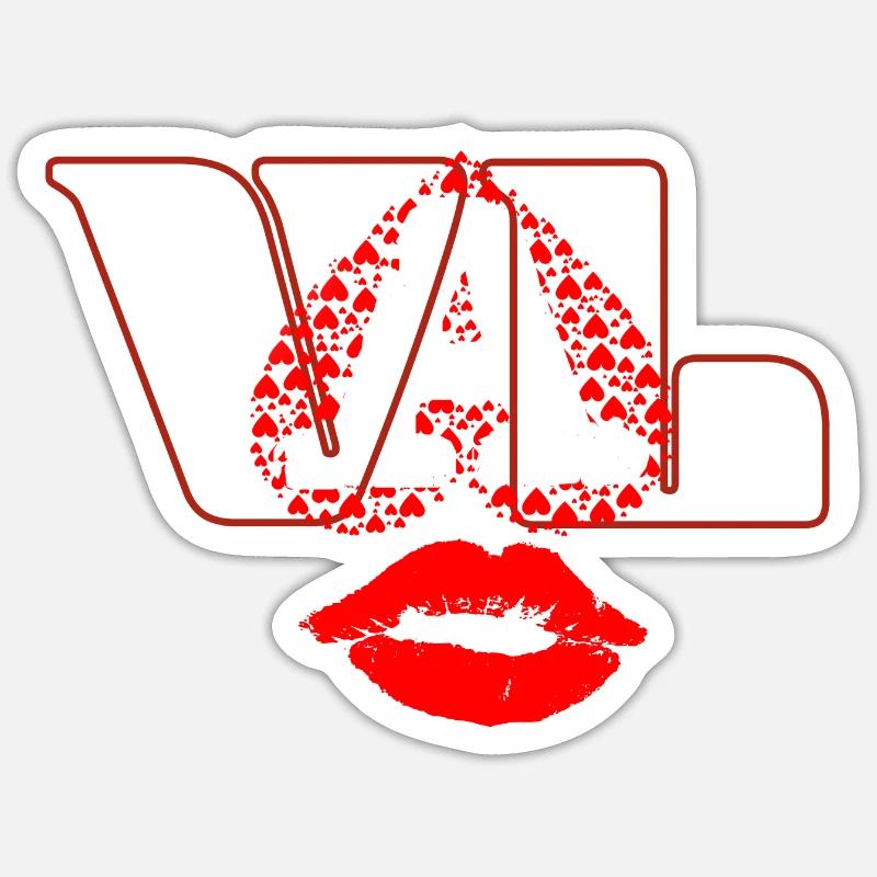 Val t 6 - Sticker size S (10 x 10 cm) - white matte