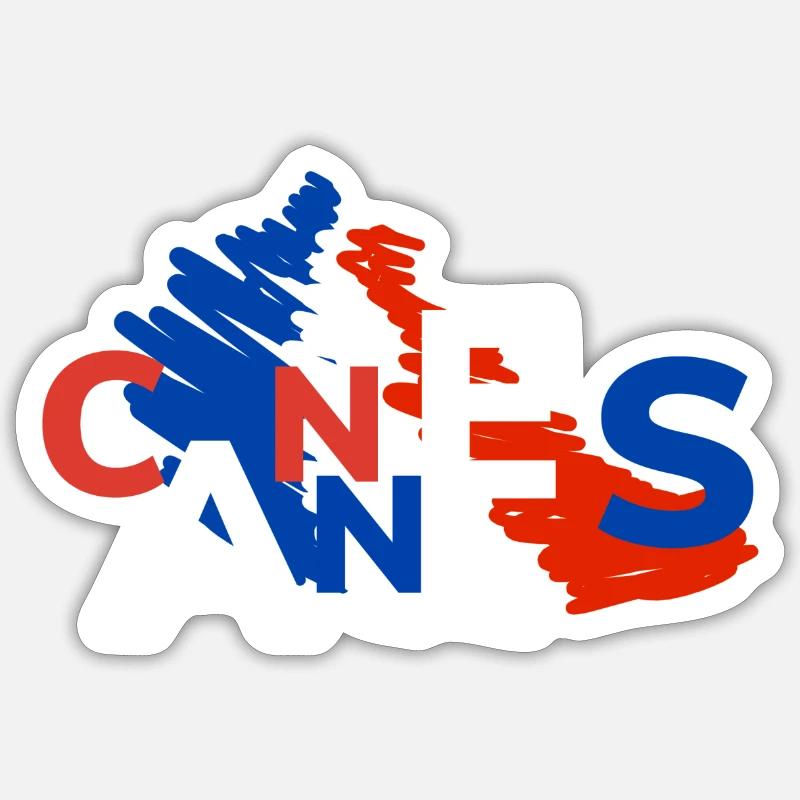 Cannes Souvenir Geschenk Cannes - Sticker Größe S (10 x 10 cm) - Mattweiß