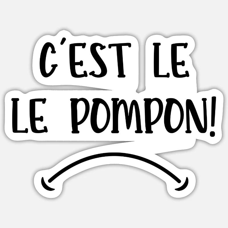 c'est le pompon Sticker taille S (10 x 10 cm)