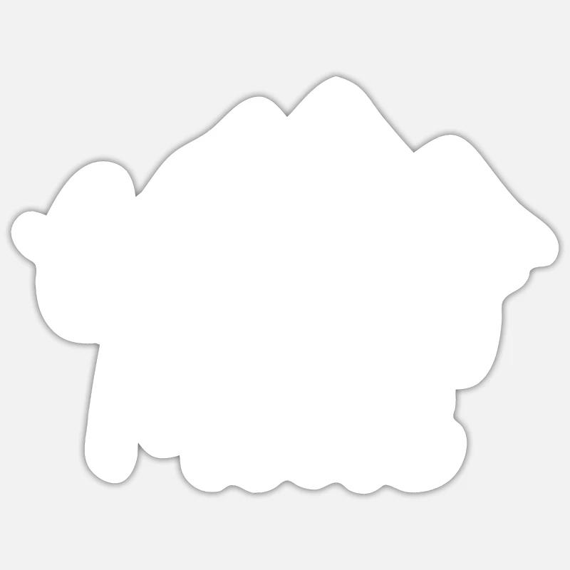 Mode Camping - Sticker taille S (10 x 10 cm) - blanc mat