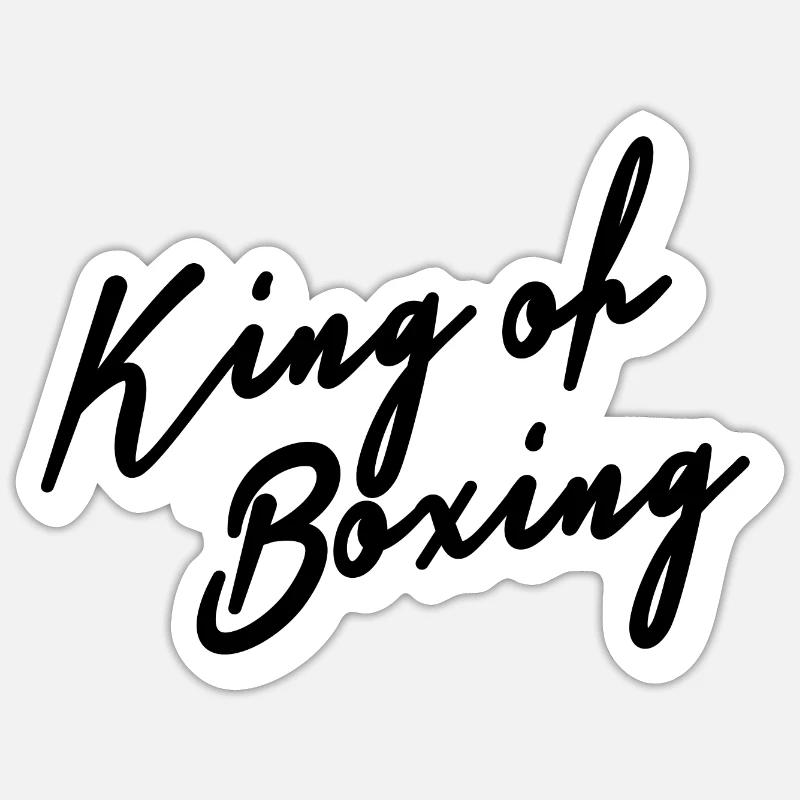 Roi de la boxe - Sticker taille S (10 x 10 cm) - blanc mat