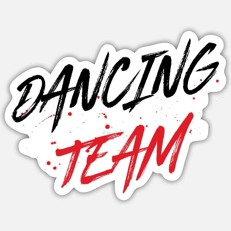 Dancing Team - Sticker Größe S (10 x 10 cm) - Mattweiß