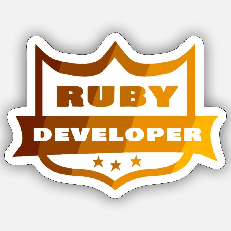 Développeur Ruby Sticker taille S (10 x 10 cm)