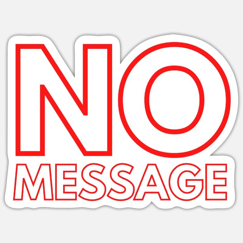 No Message red - Sticker Größe S (10 x 10 cm) - Mattweiß