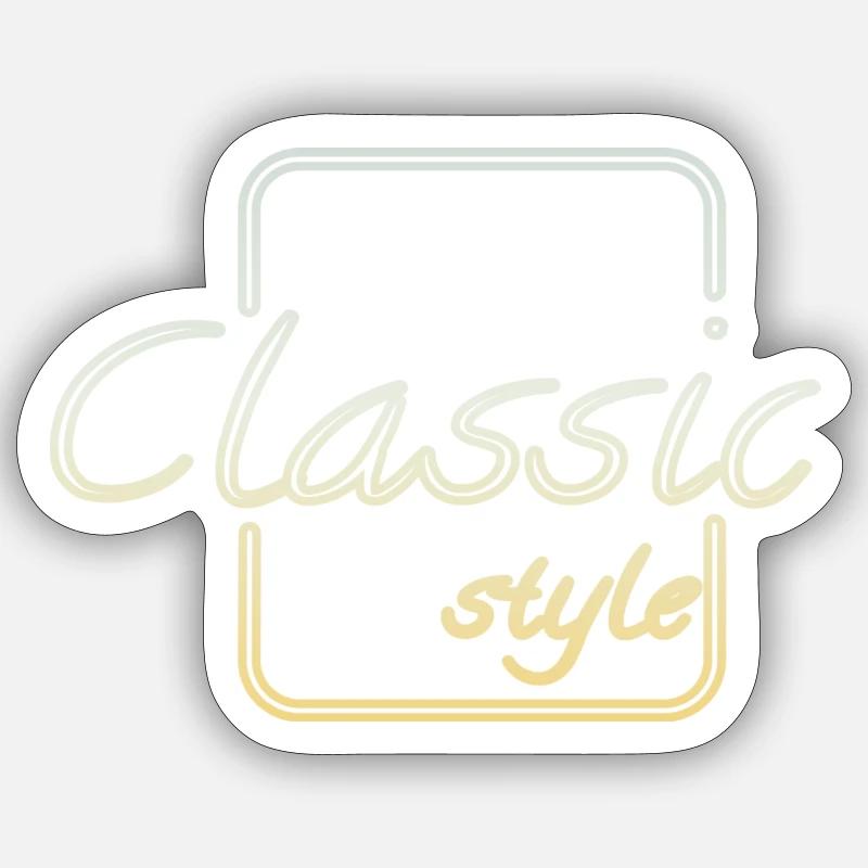(Style classique) Design d’art de mots élégant Sticker taille S (10 x 10 cm)