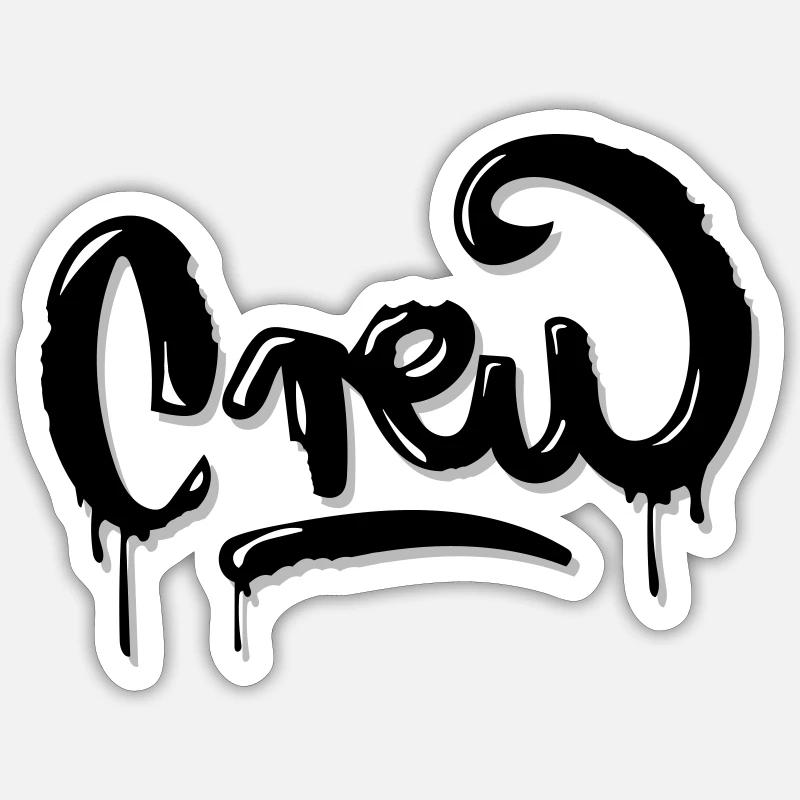 Équipage - Sticker taille S (10 x 10 cm) - blanc mat