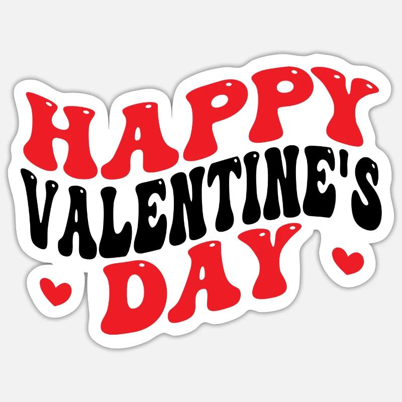 Joyeuse Saint-Valentin Sticker taille S (10 x 10 cm)