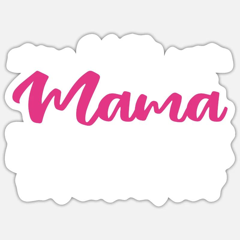 Ich Bin Mama - Was SInd Deine Superkräfte? - Sticker Größe S (10 x 10 cm) - Mattweiß