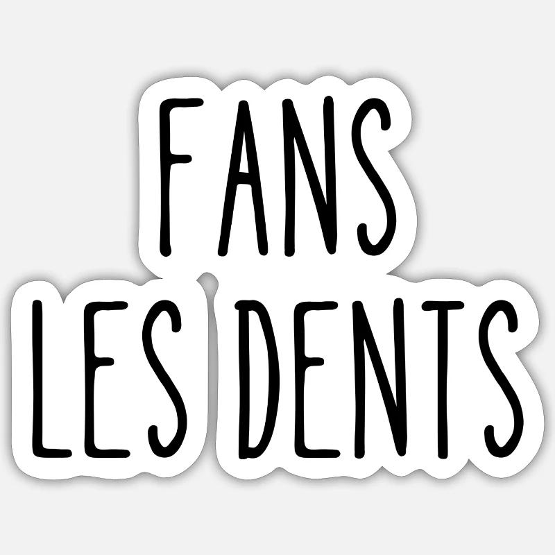 fans les mains - Sticker taille S (10 x 10 cm) - blanc mat