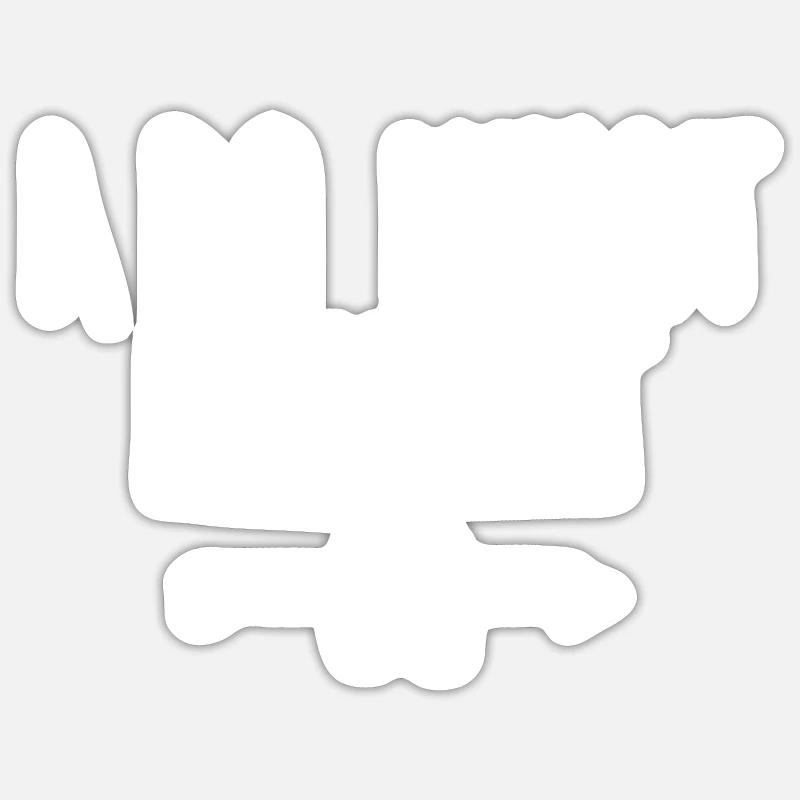 Sheepadoodle Doodle Hund - Sticker Größe S (10 x 10 cm) - Mattweiß