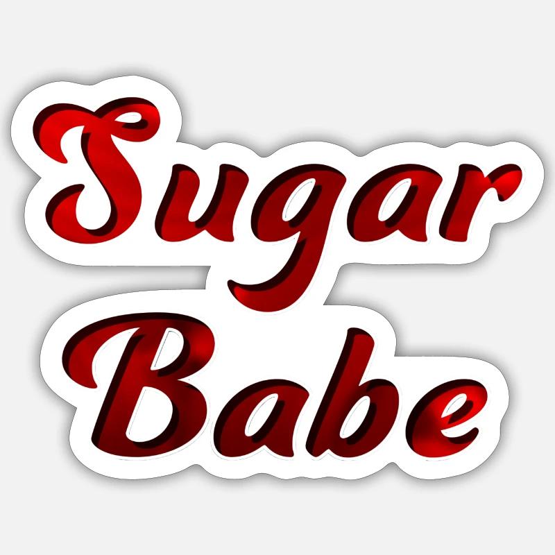 Sugar Babe - Sticker taille S (10 x 10 cm) - blanc mat