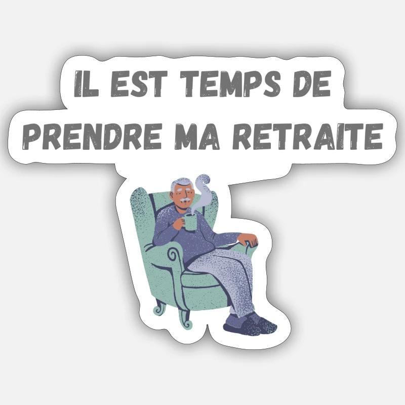Retraite Sticker taille S (10 x 10 cm)