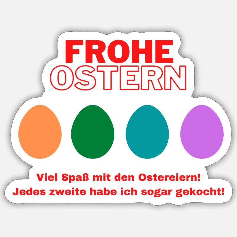 Rohe Oster Eier Sticker Größe S (10 x 10 cm)