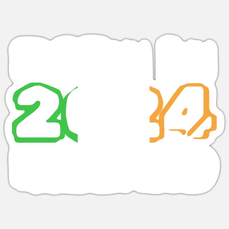Irlande 2024 - Sticker taille S (10 x 10 cm) - blanc mat