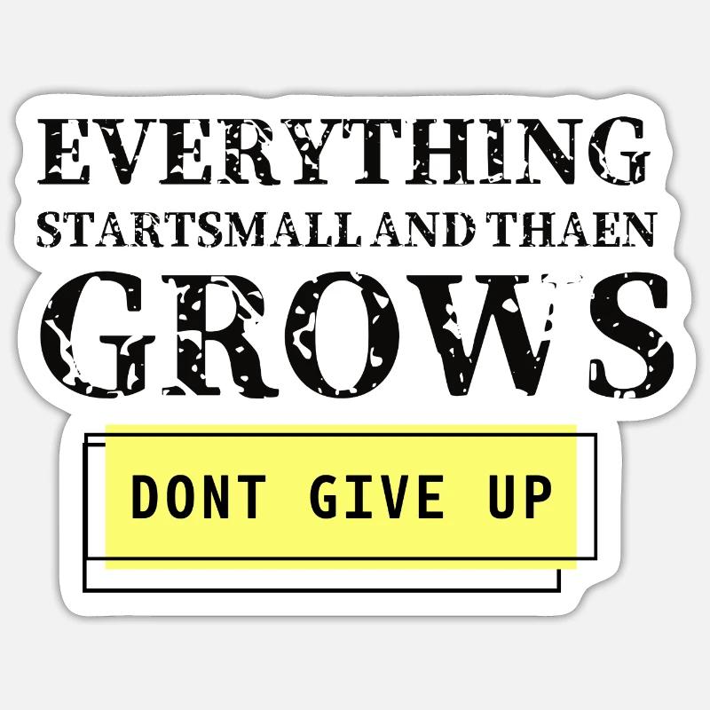 Conception écrite motivationnelle en anglais Sticker taille S (10 x 10 cm)