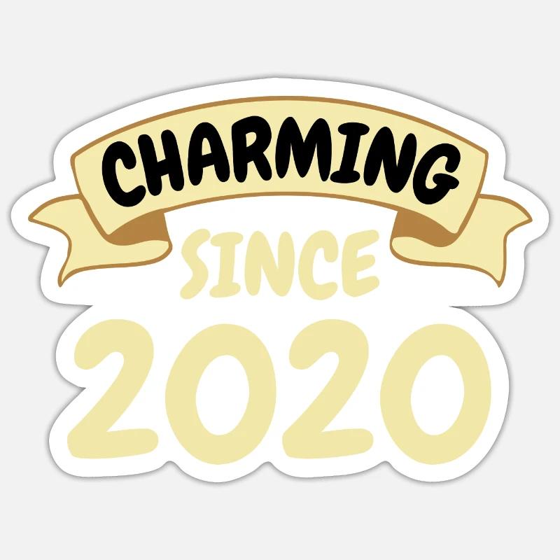 3rd Birthday Gift Charming since 2020 Sticker size S (10 x 10 cm)