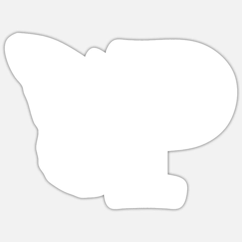 lettre p papillon - Sticker taille S (10 x 10 cm) - blanc mat
