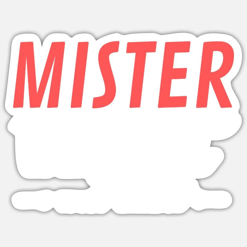 Mister perfekt - Sticker Größe S (10 x 10 cm) - Mattweiß