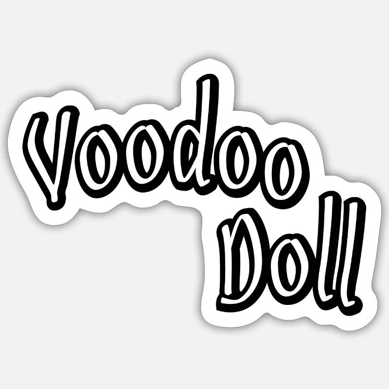 Voodoo doll - Sticker Größe S (10 x 10 cm) - Mattweiß
