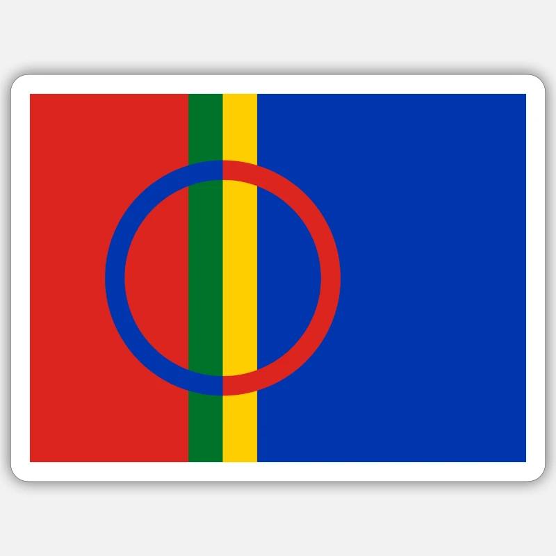 Sápmi - Sticker taille S (10 x 10 cm) - blanc mat