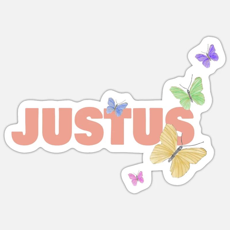 First name Justus Sticker size S (10 x 10 cm)