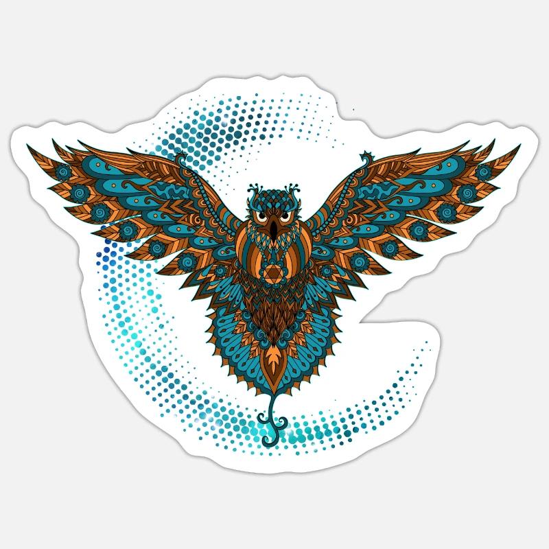 Faucon - Sticker taille S (10 x 10 cm) - blanc mat