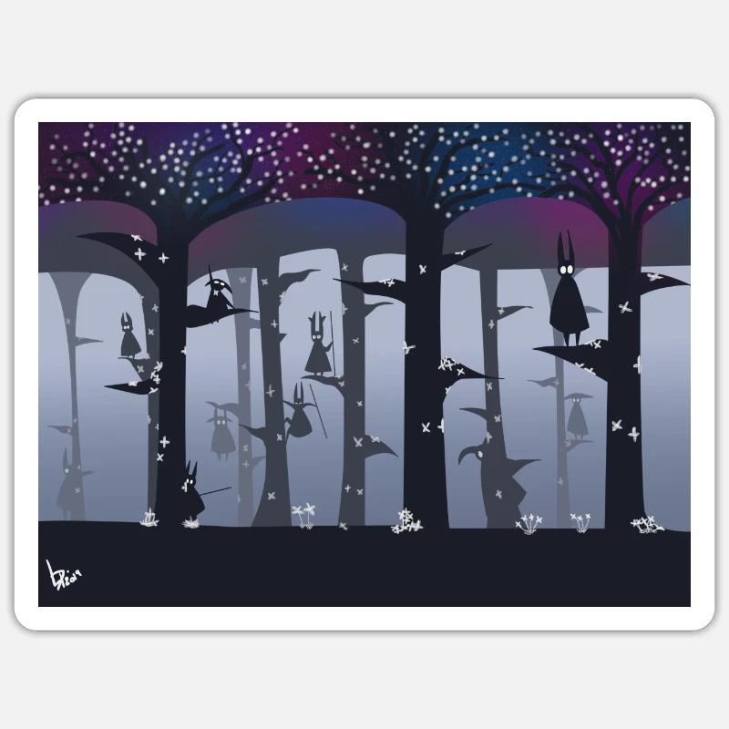 DeerBurn - Sticker size S (10 x 10 cm) - white matte