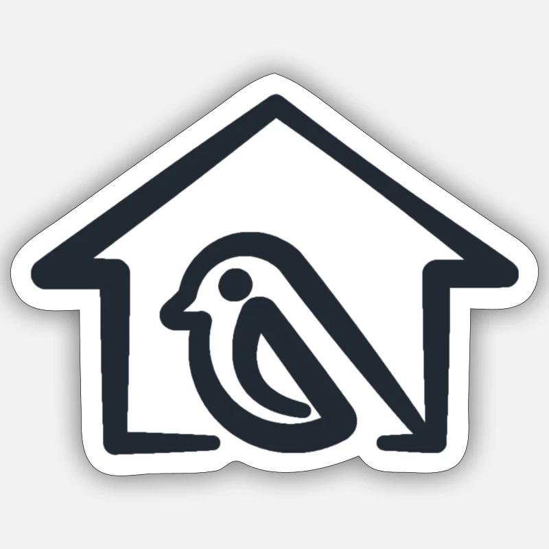 Conception du nid - Sticker taille S (10 x 10 cm) - blanc mat