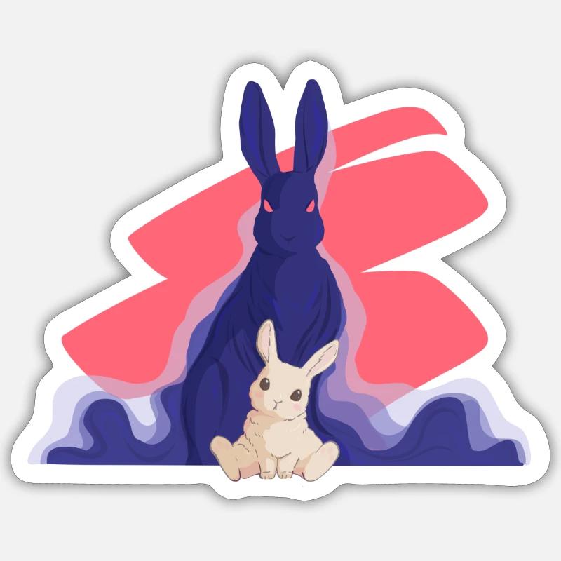 Easter bunnies Sticker size S (10 x 10 cm)