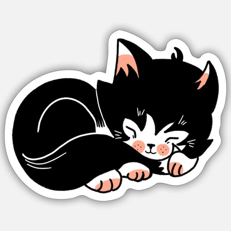 Cat - Sticker size S (10 x 10 cm) - white matte